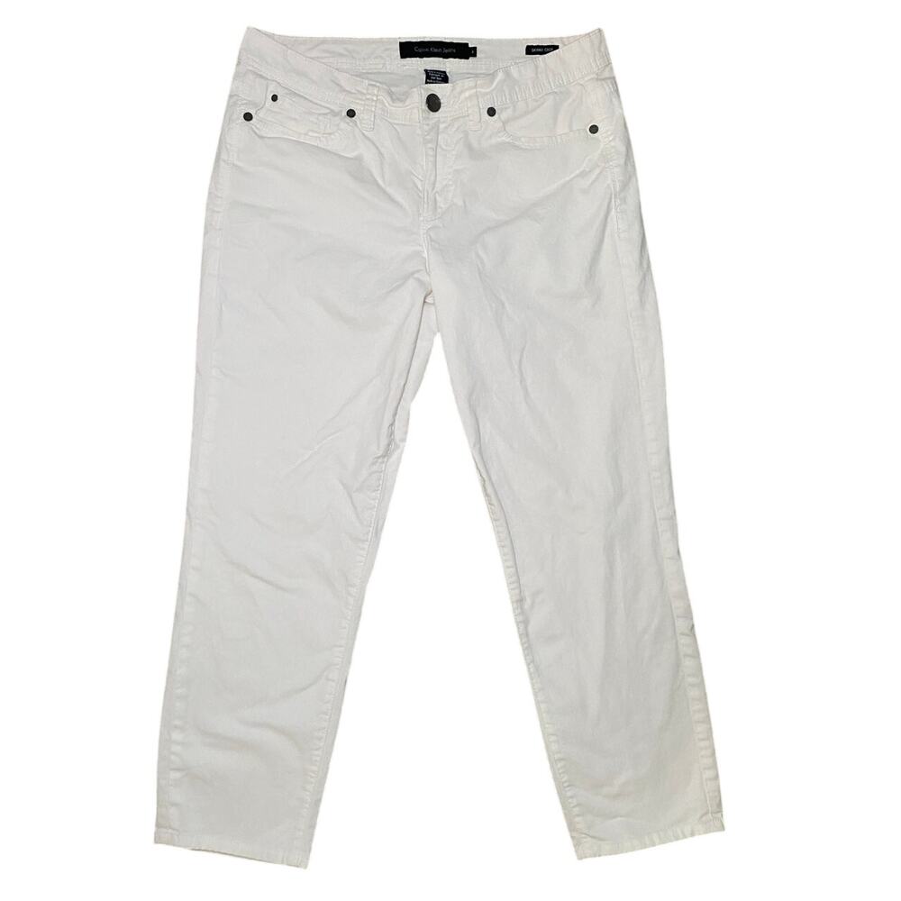 Calvin Klein White Skinny Cropped Jeans - Size 8